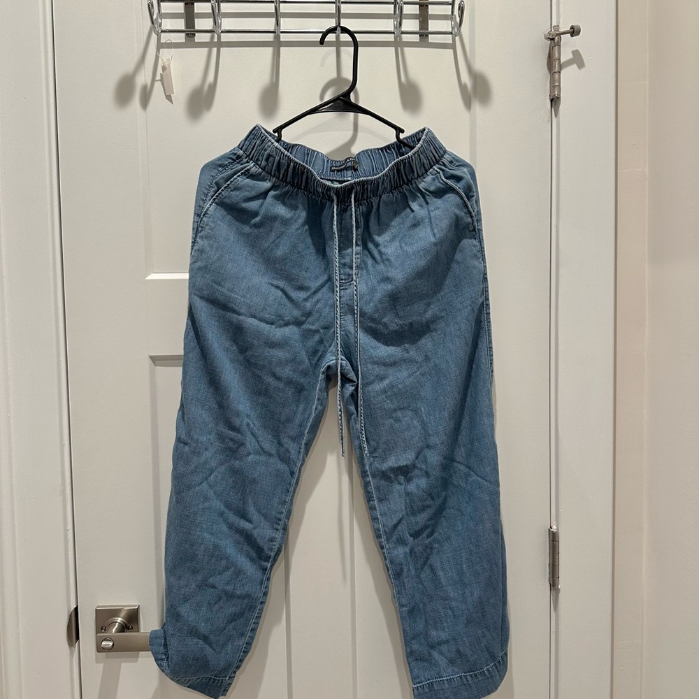 A&F Casual Blue Denim Joggers